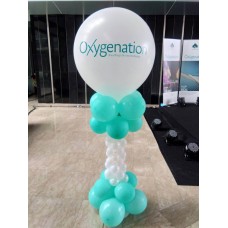 Balloon pillar with 3ft balloon on top